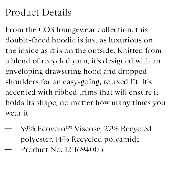 Cos Double-Faced Knitted Hoodie - Picture 8 of 8